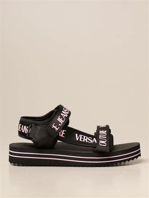 sandali versace jeans pelle|Versace Jeans Couture Flat sandals for Women .